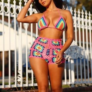 Crochet short set